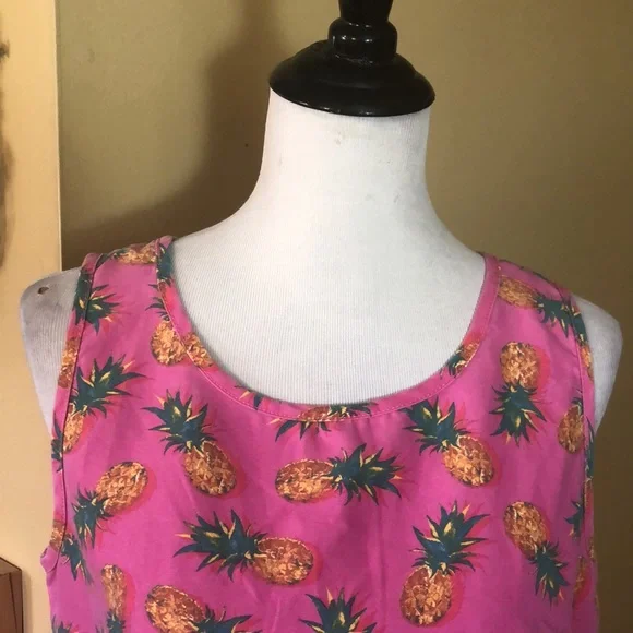 INGEAR RESORT sz XXLarge Pineapple Graphic Tankdress Beach Resort Summer $59 NEW - Picture 12 of 16